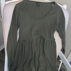 Green boho dress